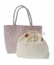 BPCGV42140 MK MICHEL KLEIN BAG(MK ミッシェルクラン バッグ) [巾着付き]メタルポイントメッシュバッグ ピンク