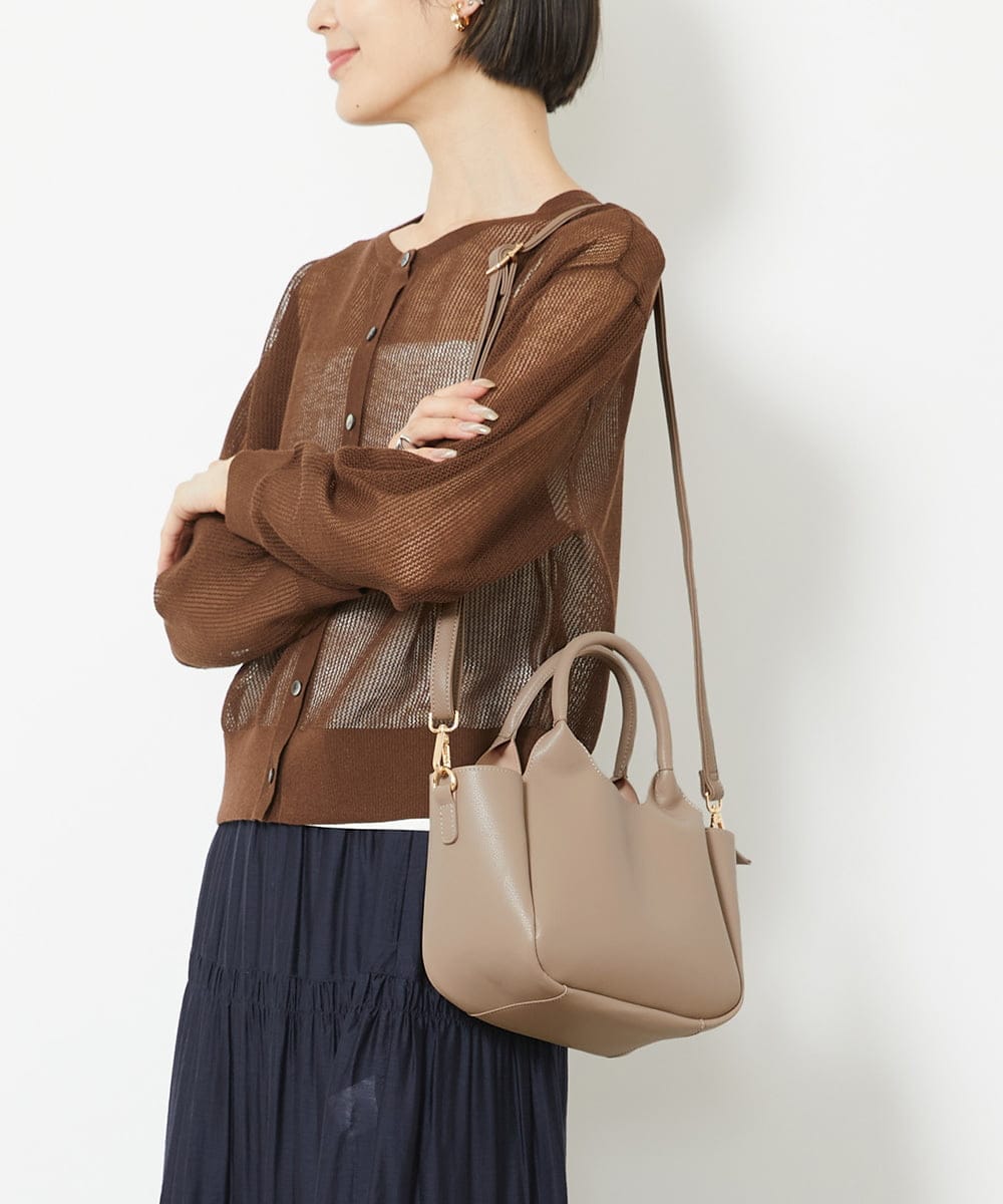 BPCGV44140 MK MICHEL KLEIN BAG(MK ミッシェルクラン バッグ) [2WAY]フェイクレザーミニトートバッグ ライトブルー