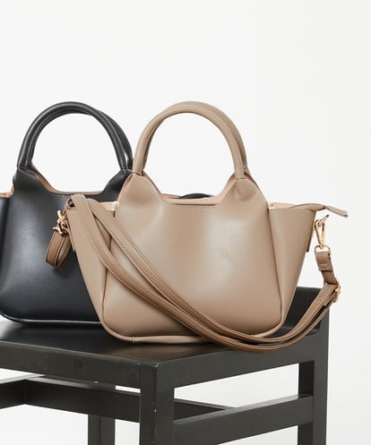 BPCGV44140 MK MICHEL KLEIN BAG [2WAY]フェイクレザーミニトートバッグ
