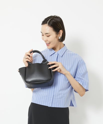 BPCGV44140 MK MICHEL KLEIN BAG [2WAY]フェイクレザーミニトートバッグ