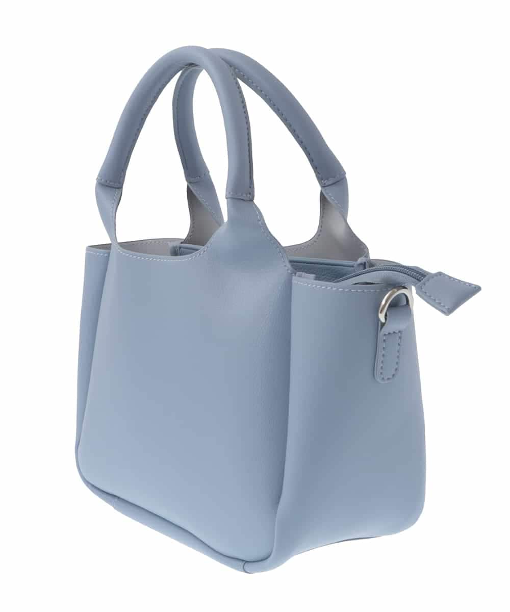 BPCGV44140 MK MICHEL KLEIN BAG(MK ミッシェルクラン バッグ) [2WAY]フェイクレザーミニトートバッグ ライトブルー