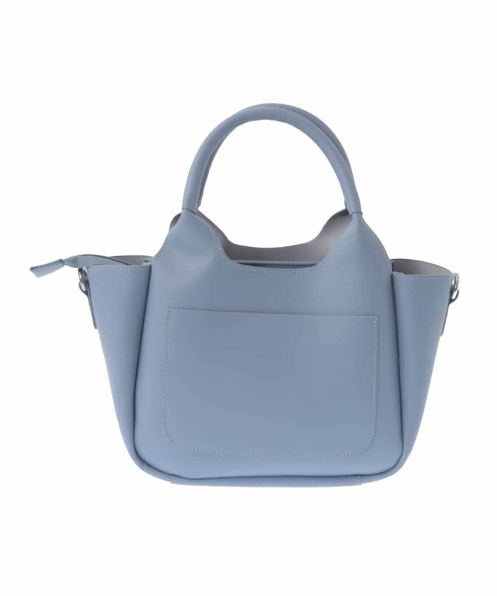 BPCGV44140 MK MICHEL KLEIN BAG(MK ミッシェルクラン バッグ) [2WAY]フェイクレザーミニトートバッグ ライトブルー