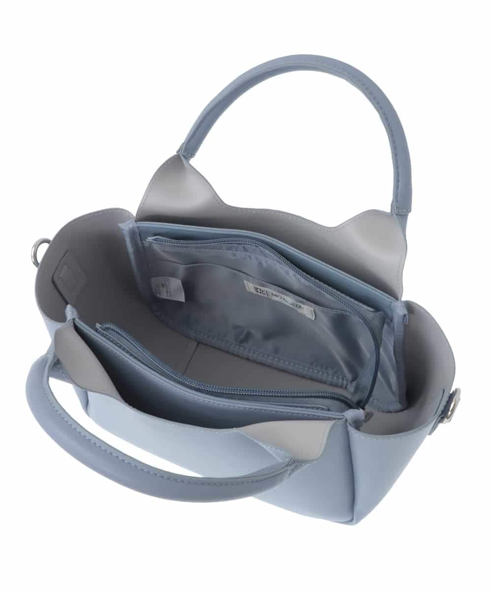 BPCGV44140 MK MICHEL KLEIN BAG(MK ミッシェルクラン バッグ) [2WAY]フェイクレザーミニトートバッグ ライトブルー