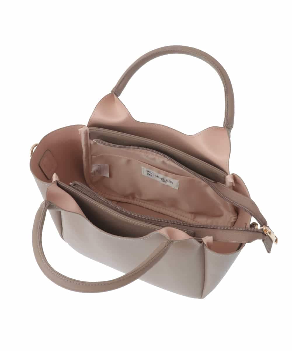 BPCGV44140 MK MICHEL KLEIN BAG(MK ミッシェルクラン バッグ) [2WAY]フェイクレザーミニトートバッグ ライトブルー