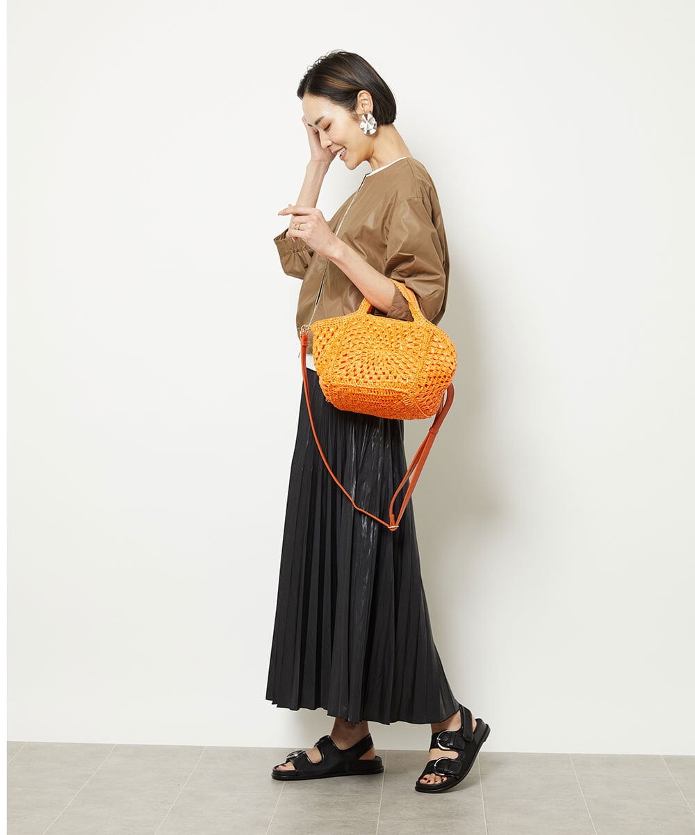 BPCGV52140 MK MICHEL KLEIN BAG(MK ミッシェルクラン バッグ) [2WAY]メッシュ編みトートバッグ ピンク
