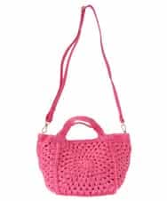 BPCGV52140 MK MICHEL KLEIN BAG(MK ミッシェルクラン バッグ) [2WAY]メッシュ編みトートバッグ ピンク
