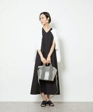 BPCGV53140 MK MICHEL KLEIN BAG(MK ミッシェルクラン バッグ) [2WAY/ポーチ付き]ラメアクセントメッシュトートバッグ アイボリー