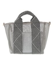 BPCGV53140 MK MICHEL KLEIN BAG(MK ミッシェルクラン バッグ) [2WAY/ポーチ付き]ラメアクセントメッシュトートバッグ アイボリー