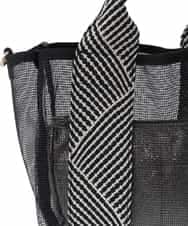 BPCGV53140 MK MICHEL KLEIN BAG(MK ミッシェルクラン バッグ) [2WAY/ポーチ付き]ラメアクセントメッシュトートバッグ アイボリー