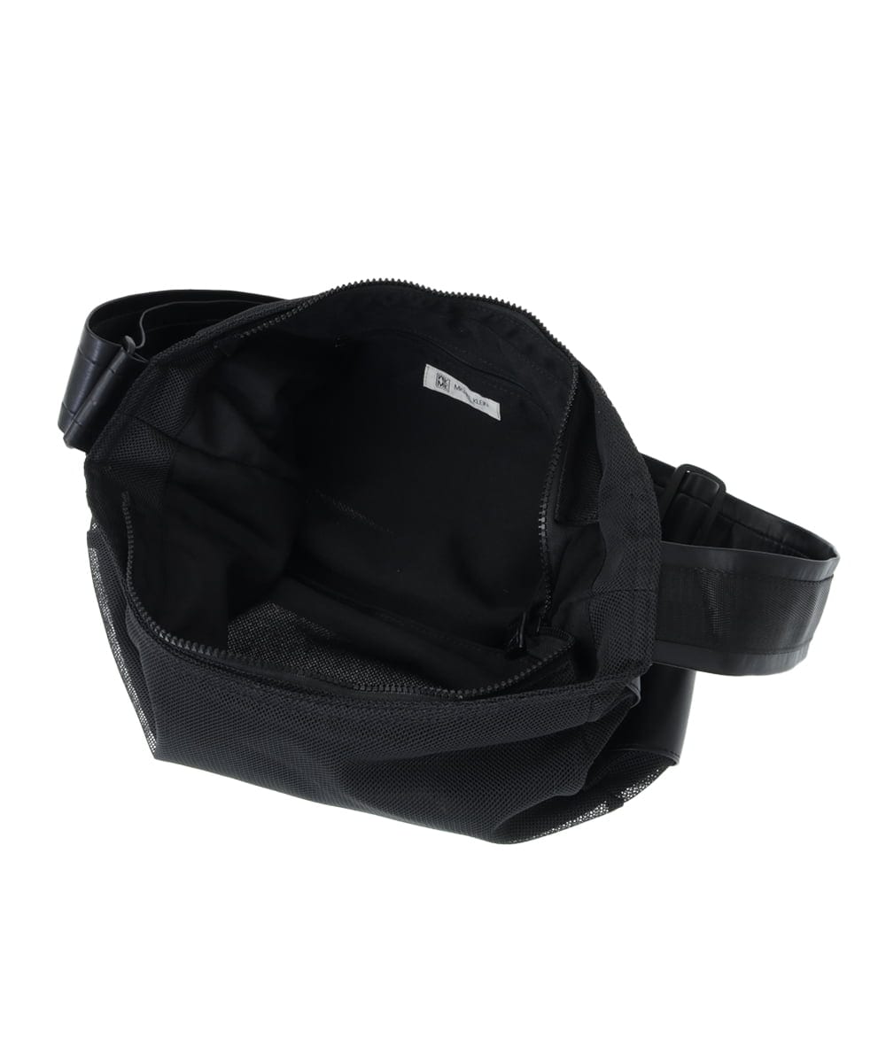 BPCGV54140 MK MICHEL KLEIN BAG(MK ミッシェルクラン バッグ) [500mlペットボトルより軽い]メッシュデザインショルダーバッグ ライトグレー