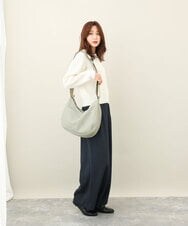 BPCGV54140 MK MICHEL KLEIN BAG(MK ミッシェルクラン バッグ) [500mlペットボトルより軽い]メッシュデザインショルダーバッグ ライトグレー