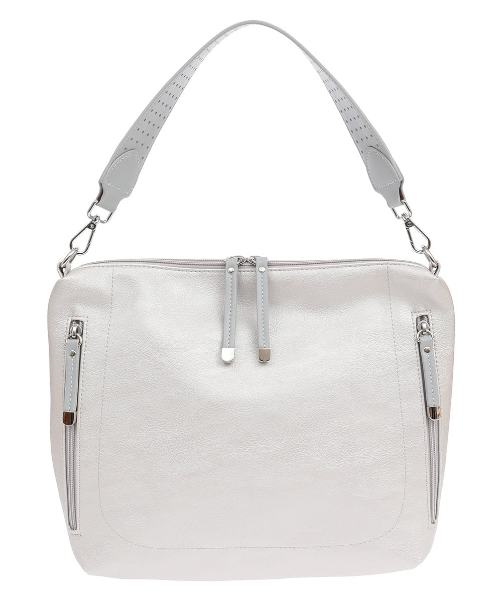 BPCGV63140 MK MICHEL KLEIN BAG(MK ミッシェルクラン バッグ) [2WAY]パンチングハンドルサイドファスナーバッグ シャンパンピンク