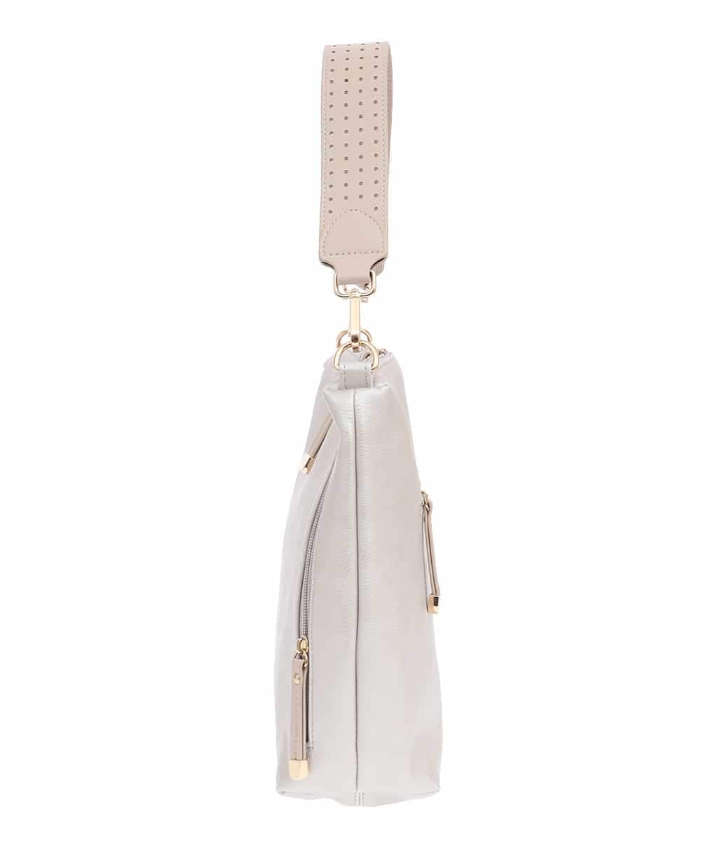 BPCGV63140 MK MICHEL KLEIN BAG(MK ミッシェルクラン バッグ) [2WAY]パンチングハンドルサイドファスナーバッグ シャンパンピンク