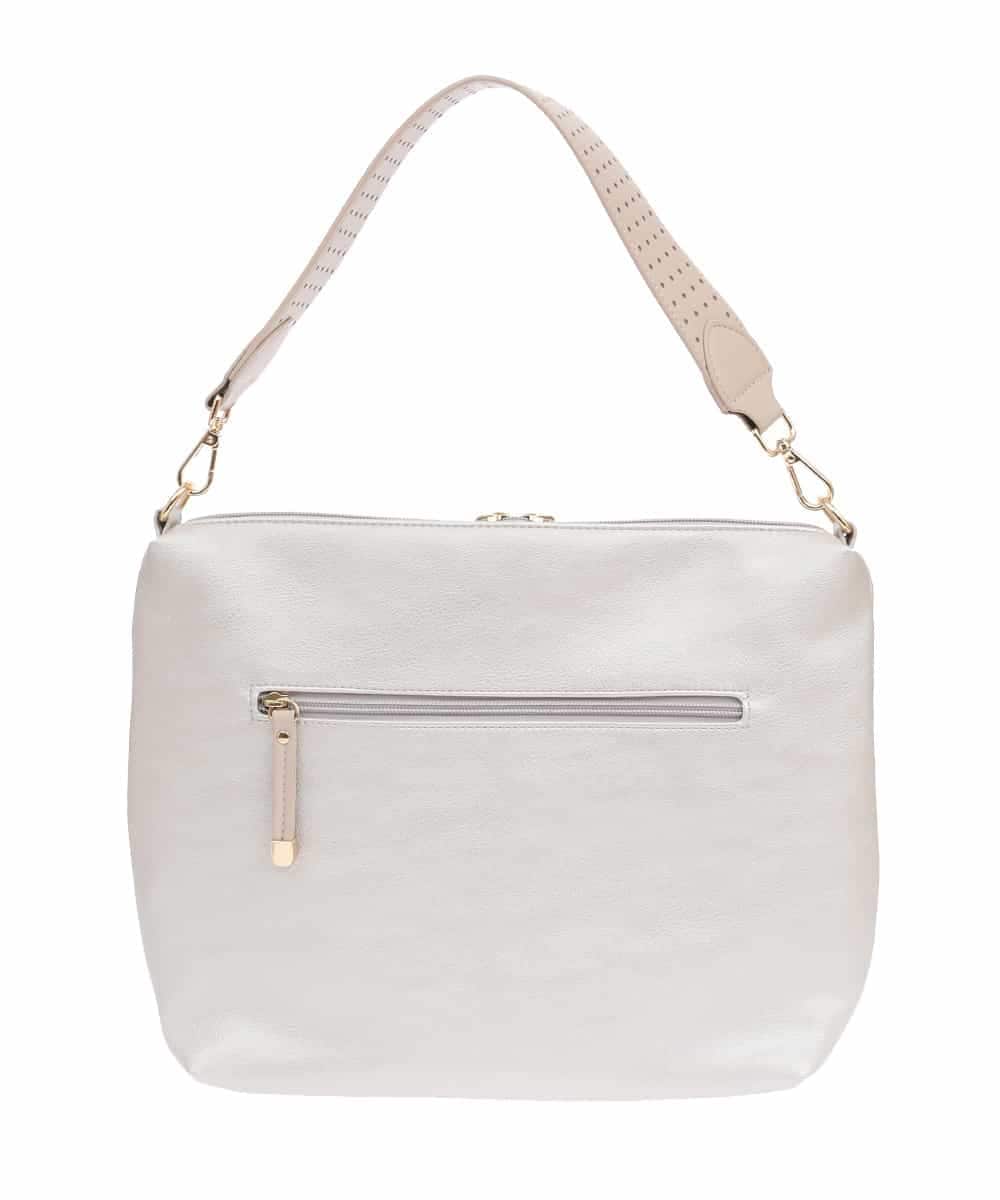 BPCGV63140 MK MICHEL KLEIN BAG(MK ミッシェルクラン バッグ) [2WAY]パンチングハンドルサイドファスナーバッグ シャンパンピンク