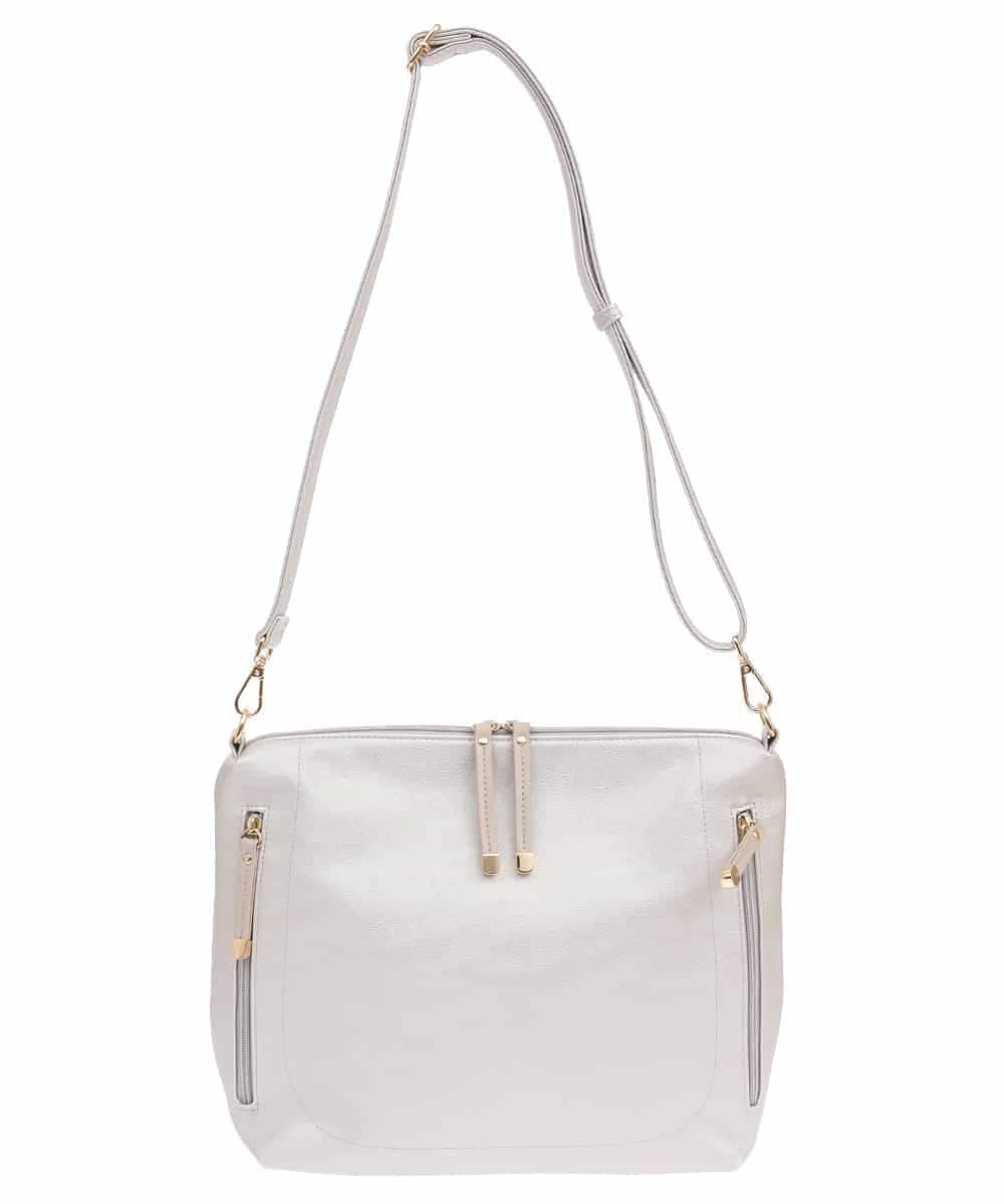 BPCGV63140 MK MICHEL KLEIN BAG(MK ミッシェルクラン バッグ) [2WAY]パンチングハンドルサイドファスナーバッグ シャンパンピンク
