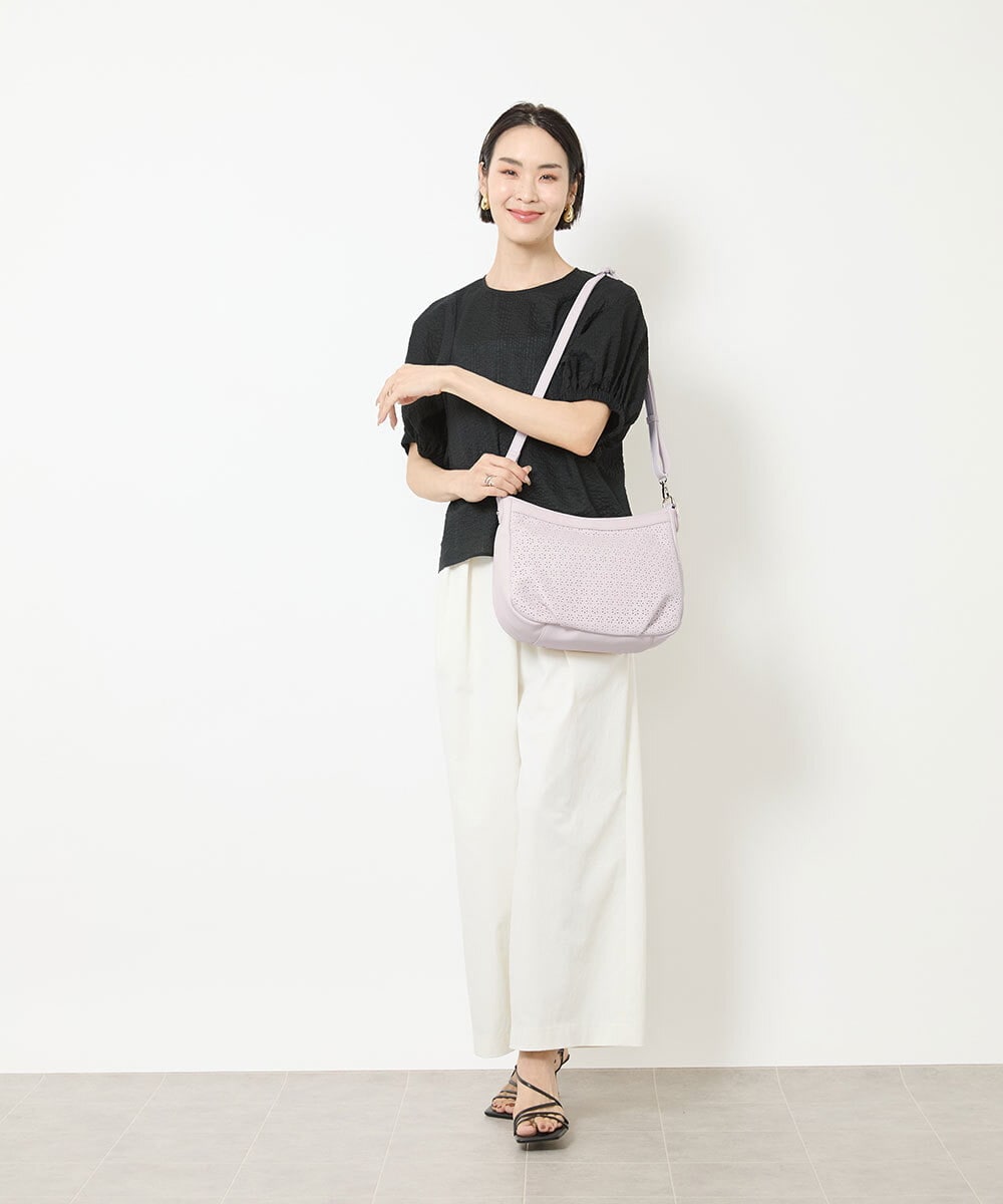 BPCGW30150 MK MICHEL KLEIN BAG(MK ミッシェルクラン バッグ) [2WAY]パンチングデザインショルダーバッグ ピンク