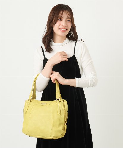 BPCJA72160 MK MICHEL KLEIN BAG [2WAY]サイドファスナーデザイントートバッグ