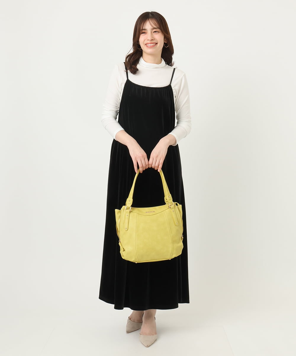 BPCJA72160 MK MICHEL KLEIN BAG(MK ミッシェルクラン バッグ) [2WAY]サイドファスナーデザイントートバッグ イエロー