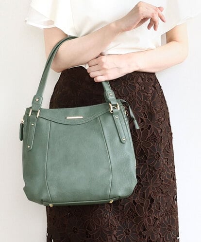 BPCJA72160 MK MICHEL KLEIN BAG [2WAY/A4収納可]サイドファスナーデザイントートバッグ