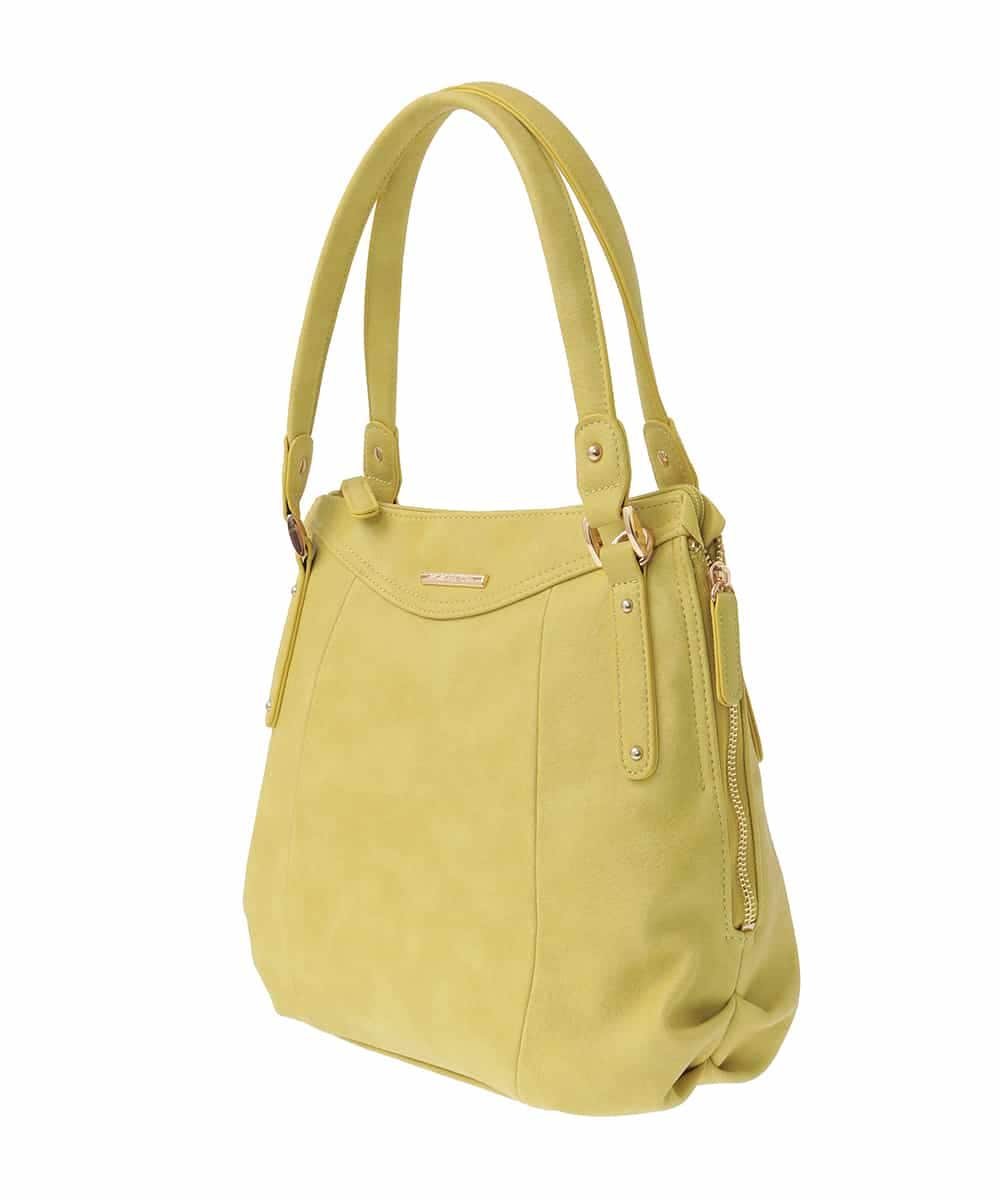 BPCJA72160 MK MICHEL KLEIN BAG(MK ミッシェルクラン バッグ) [2WAY]サイドファスナーデザイントートバッグ イエロー
