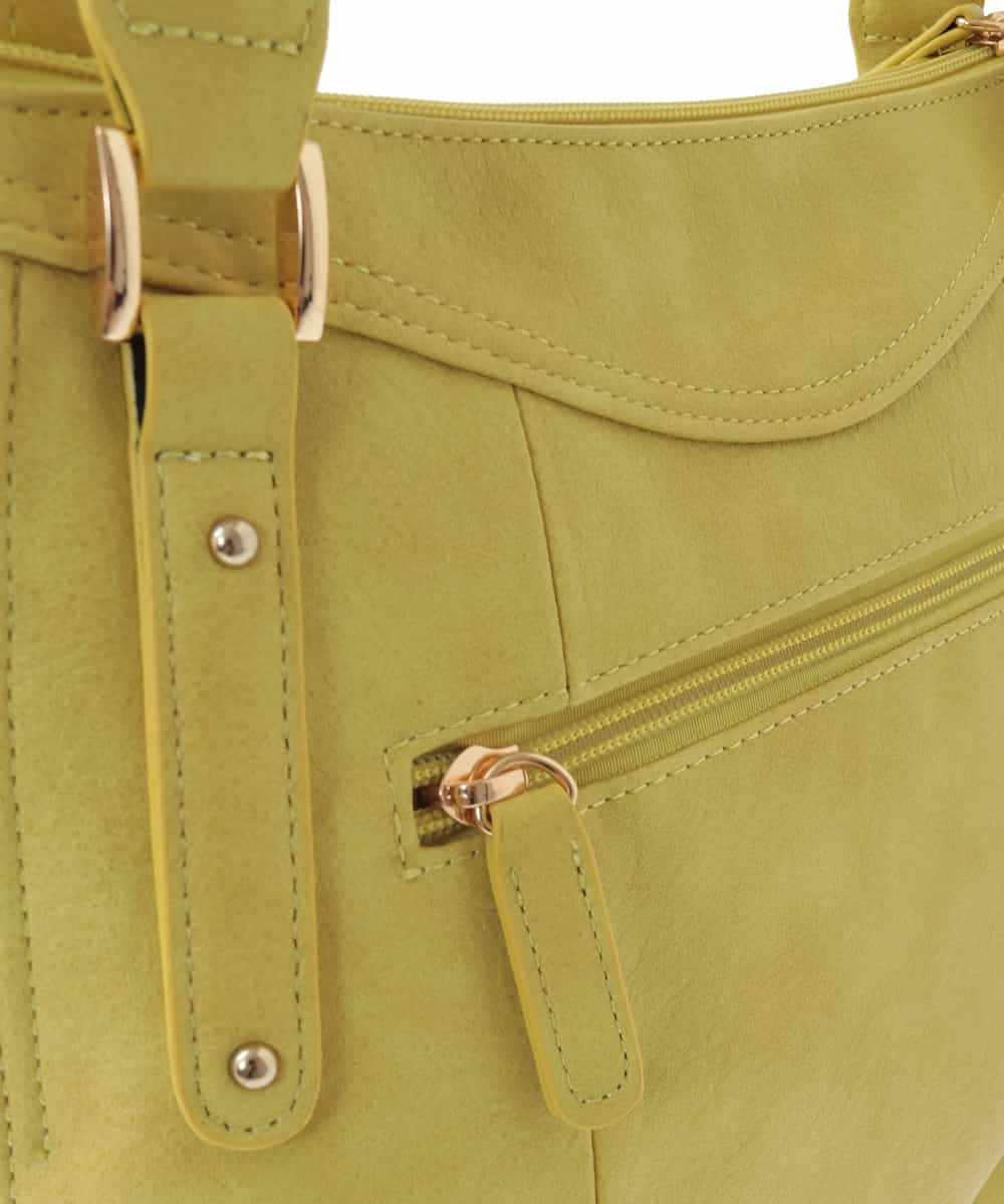 BPCJA72160 MK MICHEL KLEIN BAG(MK ミッシェルクラン バッグ) [2WAY]サイドファスナーデザイントートバッグ イエロー