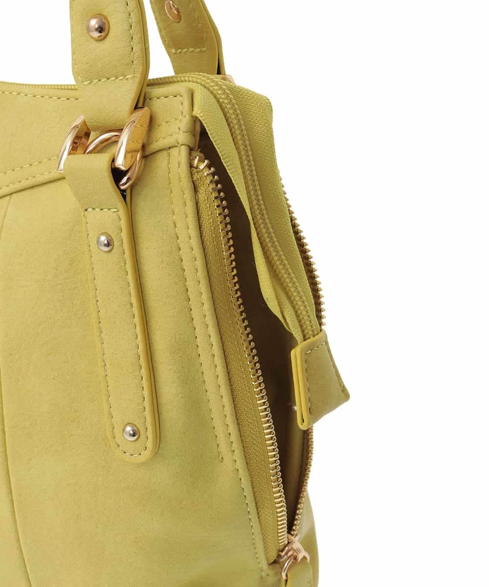BPCJA72160 MK MICHEL KLEIN BAG(MK ミッシェルクラン バッグ) [2WAY]サイドファスナーデザイントートバッグ イエロー