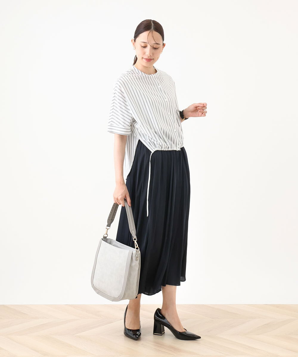 BPCJA73160 MK MICHEL KLEIN BAG(MK ミッシェルクラン バッグ) [2WAY]ラウンドワンハンドルバッグ ネイビー