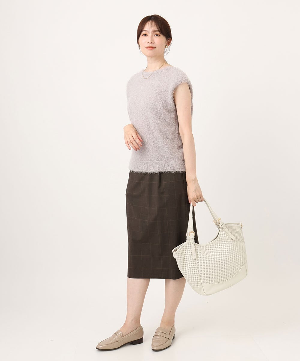 BPCJD61170 MK MICHEL KLEIN BAG(MK ミッシェルクラン バッグ) [2WAY/500g以下の軽量]ベルトデザインパンチングトート イエロー