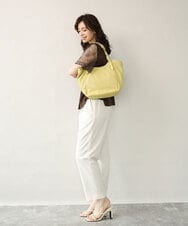 BPCJD61170 MK MICHEL KLEIN BAG(MK ミッシェルクラン バッグ) [2WAY/500g以下の軽量]ベルトデザインパンチングトート イエロー
