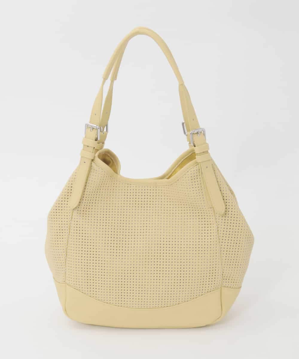 BPCJD61170 MK MICHEL KLEIN BAG(MK ミッシェルクラン バッグ) [2WAY/500g以下の軽量]ベルトデザインパンチングトート イエロー