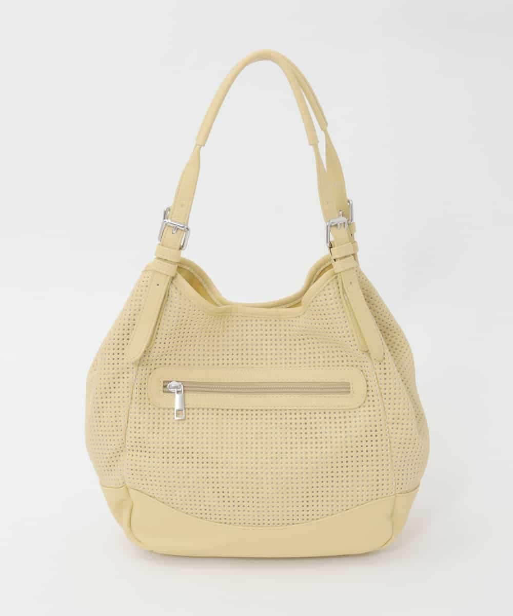 BPCJD61170 MK MICHEL KLEIN BAG(MK ミッシェルクラン バッグ) [2WAY/500g以下の軽量]ベルトデザインパンチングトート イエロー