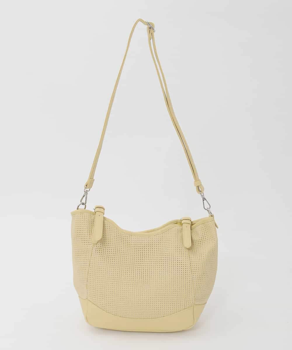 BPCJD61170 MK MICHEL KLEIN BAG(MK ミッシェルクラン バッグ) [2WAY/500g以下の軽量]ベルトデザインパンチングトート イエロー