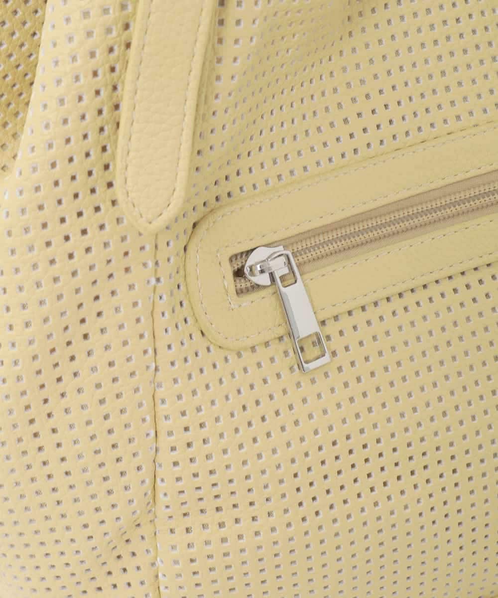 BPCJD61170 MK MICHEL KLEIN BAG(MK ミッシェルクラン バッグ) [2WAY/500g以下の軽量]ベルトデザインパンチングトート イエロー