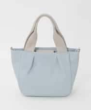 BPCJD62150 MK MICHEL KLEIN BAG(MK ミッシェルクラン バッグ) [2WAY/軽量]コンパクトオープンスクエアバッグ ライトブルー×グレー