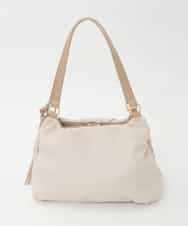 BPCJD73150 MK MICHEL KLEIN BAG(MK ミッシェルクラン バッグ) タッセル付きタックデザイントートバッグ ベージュ