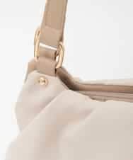 BPCJD73150 MK MICHEL KLEIN BAG(MK ミッシェルクラン バッグ) タッセル付きタックデザイントートバッグ ベージュ