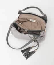 BPCJD73150 MK MICHEL KLEIN BAG(MK ミッシェルクラン バッグ) タッセル付きタックデザイントートバッグ ベージュ