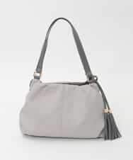 BPCJD73150 MK MICHEL KLEIN BAG(MK ミッシェルクラン バッグ) タッセル付きタックデザイントートバッグ グレー