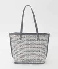 BPCJD74140 MK MICHEL KLEIN BAG(MK ミッシェルクラン バッグ) [軽量/A4収納可]ツイードデザイントートバッグ ネイビー