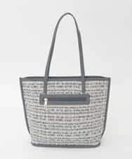 BPCJD74140 MK MICHEL KLEIN BAG(MK ミッシェルクラン バッグ) [軽量/A4収納可]ツイードデザイントートバッグ ネイビー