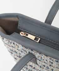 BPCJD74140 MK MICHEL KLEIN BAG(MK ミッシェルクラン バッグ) [軽量/A4収納可]ツイードデザイントートバッグ ネイビー