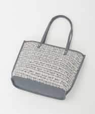 BPCJD74140 MK MICHEL KLEIN BAG(MK ミッシェルクラン バッグ) [軽量/A4収納可]ツイードデザイントートバッグ ネイビー