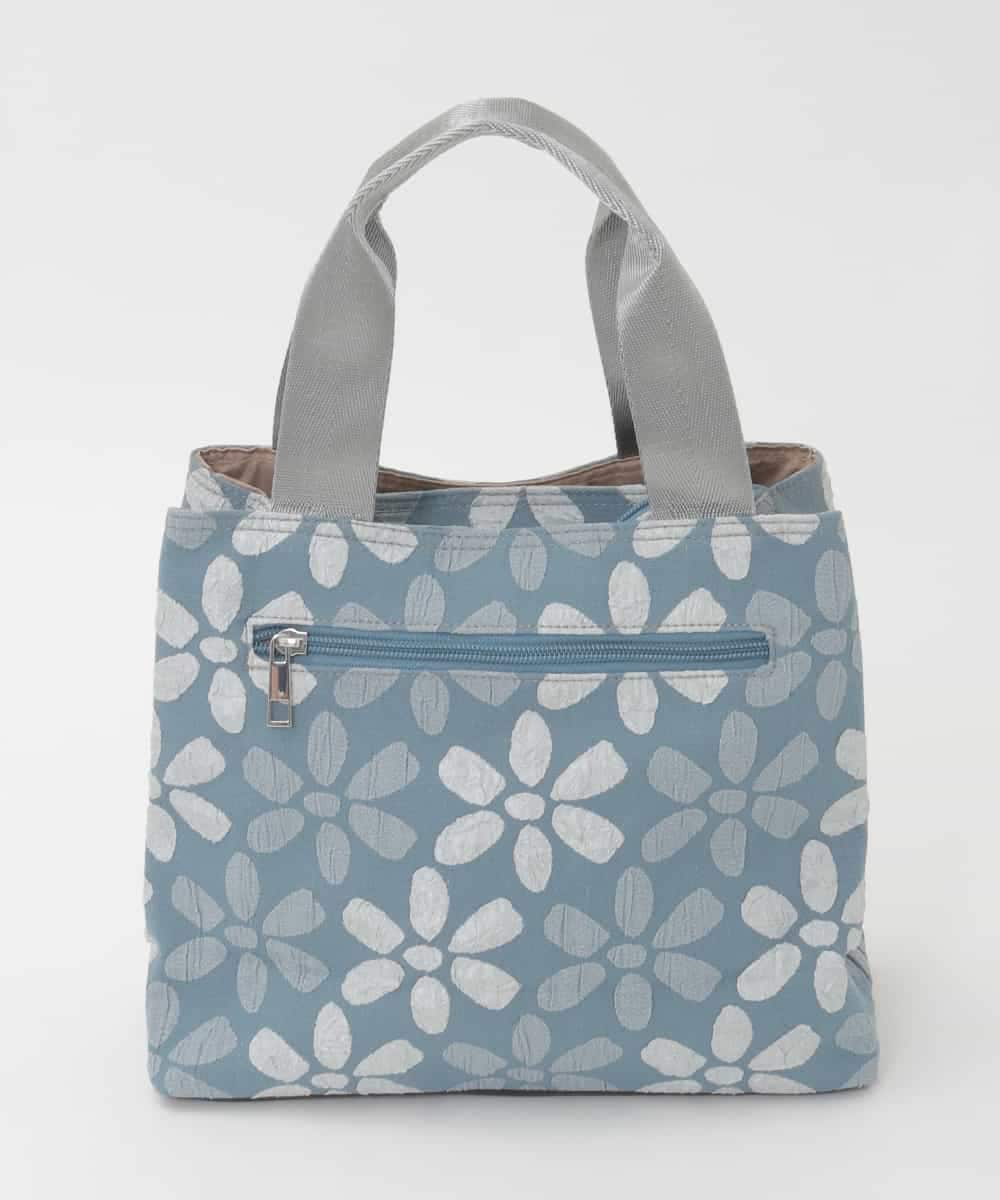 BPCJD75130 MK MICHEL KLEIN BAG(MK ミッシェルクラン バッグ) [300g以下の軽量]フラワーモチーフコンパクトスクエアバッグ ライトブルー
