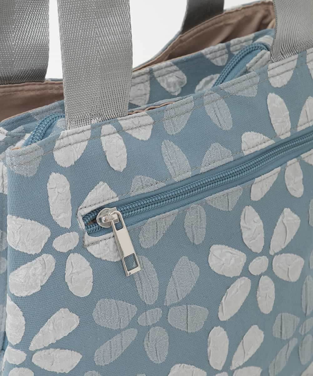 BPCJD75130 MK MICHEL KLEIN BAG(MK ミッシェルクラン バッグ) [300g以下の軽量]フラワーモチーフコンパクトスクエアバッグ ライトブルー