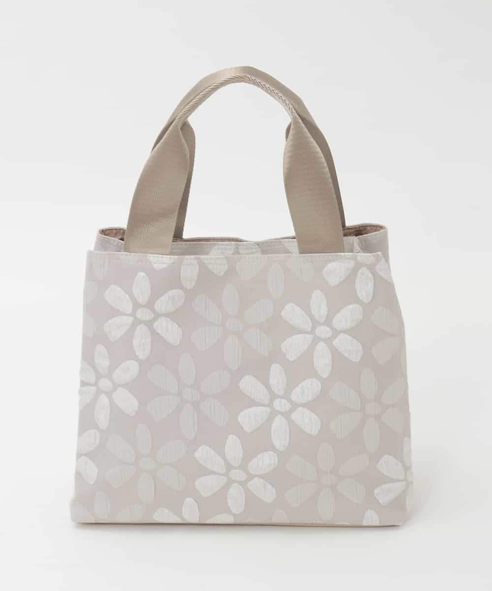 BPCJD75130 MK MICHEL KLEIN BAG(MK ミッシェルクラン バッグ) [300g以下の軽量]フラワーモチーフコンパクトスクエアバッグ ライトグレー