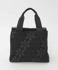 BPCJD75130 MK MICHEL KLEIN BAG(MK ミッシェルクラン バッグ) [300g以下の軽量]フラワーモチーフコンパクトスクエアバッグ ブラック