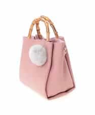 BPCJE51120 MK MICHEL KLEIN BAG(MK ミッシェルクラン バッグ) 【販売停止】バンブーハンドルバッグ ピンク