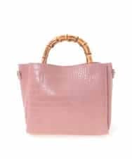 BPCJE51120 MK MICHEL KLEIN BAG(MK ミッシェルクラン バッグ) 【販売停止】バンブーハンドルバッグ ピンク