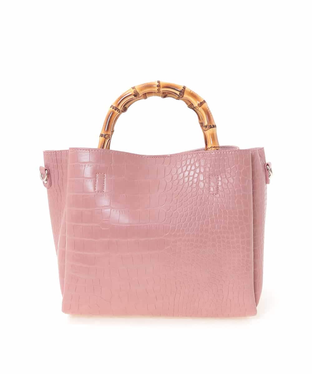 BPCJE51120 MK MICHEL KLEIN BAG(MK ミッシェルクラン バッグ) 【販売停止】バンブーハンドルバッグ ピンク