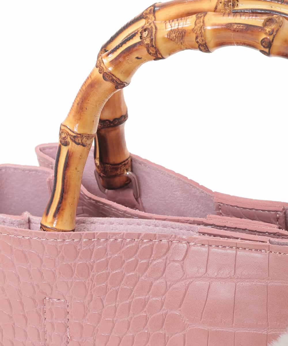 BPCJE51120 MK MICHEL KLEIN BAG(MK ミッシェルクラン バッグ) 【販売停止】バンブーハンドルバッグ ピンク